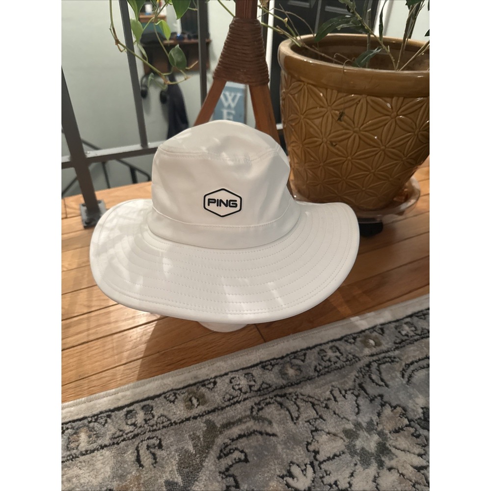 Ping SensorCool Boonie Golf Hat White Wide Brim Sun Bucket Hat Adjustable Mens
